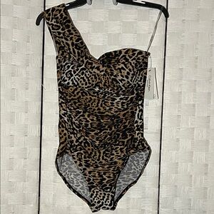New Calvin Klein Leopard Swimsuit Size 10